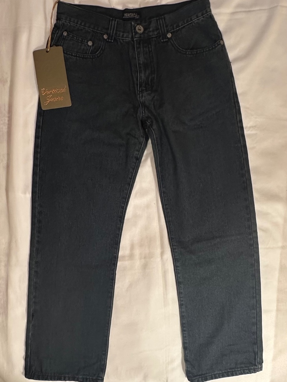Vertical jeans, 32/30; dark stone